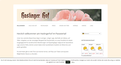 Desktop Screenshot of haslingerhof.it